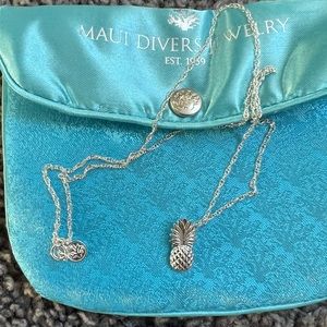 Maui Divers Sterling Silver Necklace - Pineapple